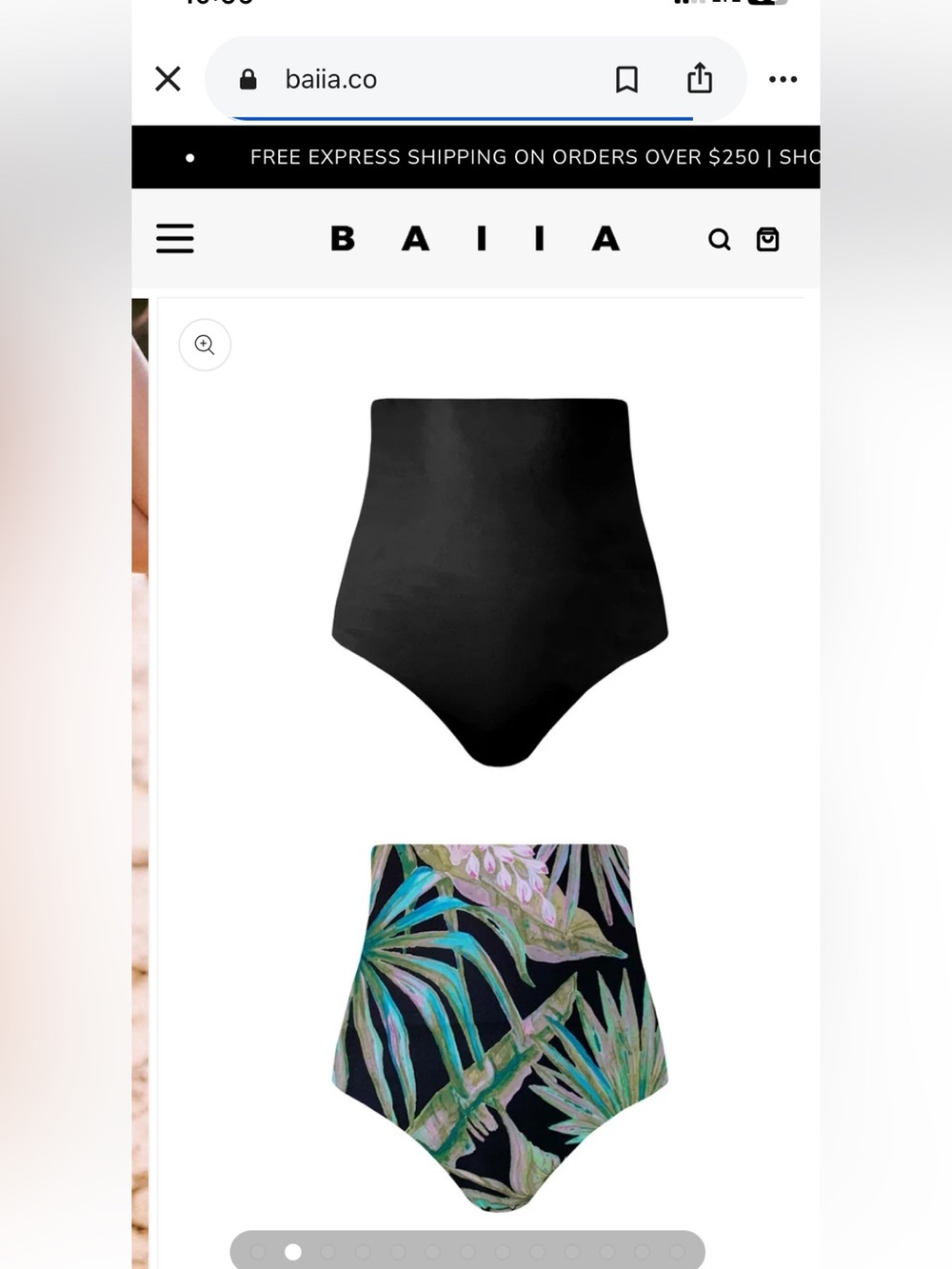 Martinique Baiia Women's Reversible Swimsuit Bottoms  Size 16 NWT Floral